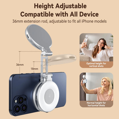 “magnetic fill light phone mount MagSafe LED light on iPhone”

“portable magnetic phone fill light vlogging setup Australia creator”

“adjustable colour temperature magnetic fill light mobile photography”

“mobile content creator using magnetic LED fill light for smartphone”
